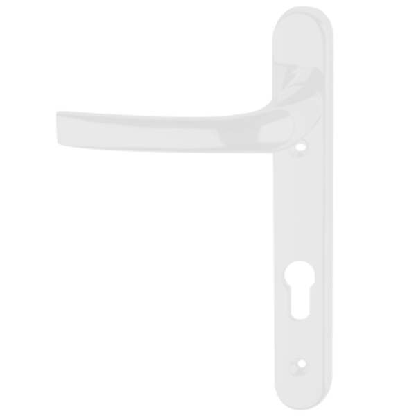 ASEC 92 Lever/Lever UPVC Furniture - 220mm Backplate White