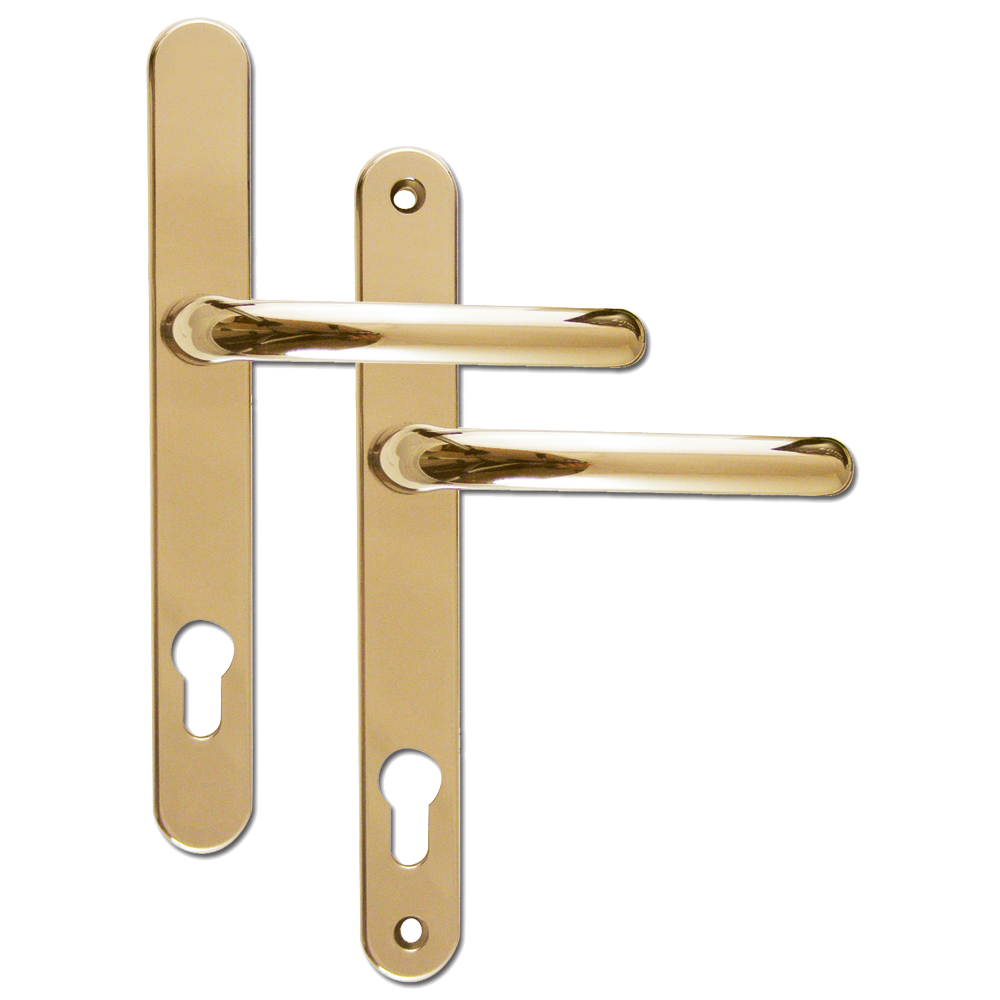 FAB & FIX Balmoral 92PZ Lever/Lever UPVC Furniture Brass - Polished Brass