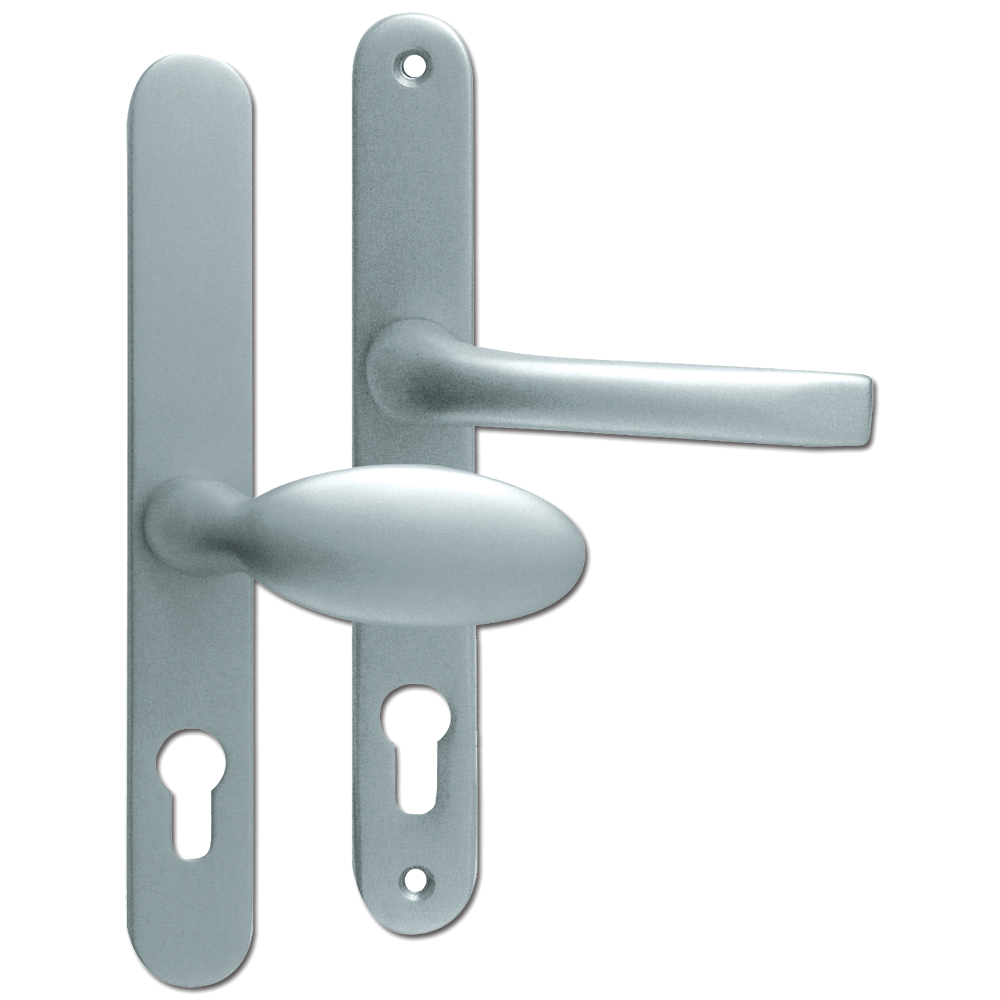 MILA Prolinea 92/62 Offset Lever/Pad UPVC Furniture - 240mm Backplate Chrome Plated