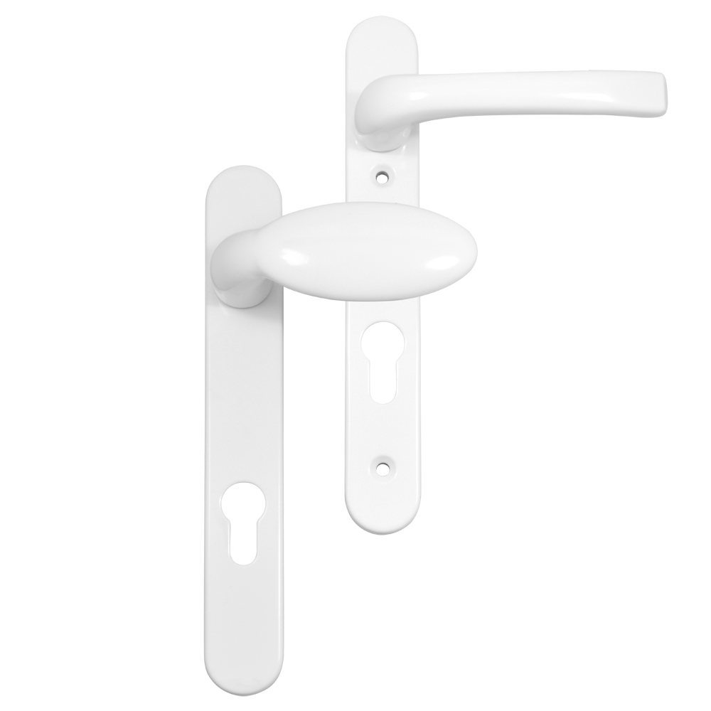 MILA Prolinea 92 Lever/Pad UPVC Furniture - 220mm Backplate White