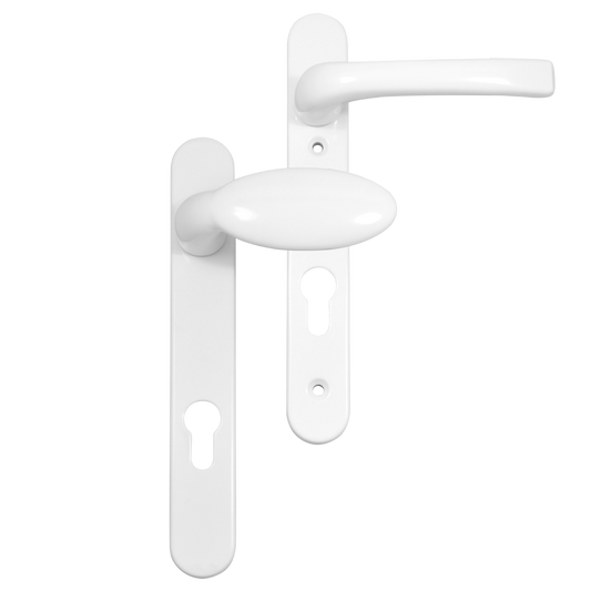 MILA Prolinea 92 Lever/Pad UPVC Furniture - 220mm Backplate White