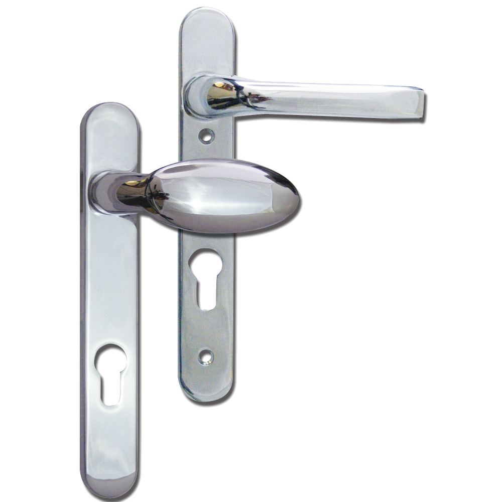 MILA Prolinea 92 Lever/Pad UPVC Furniture - 220mm Backplate Chrome Plated