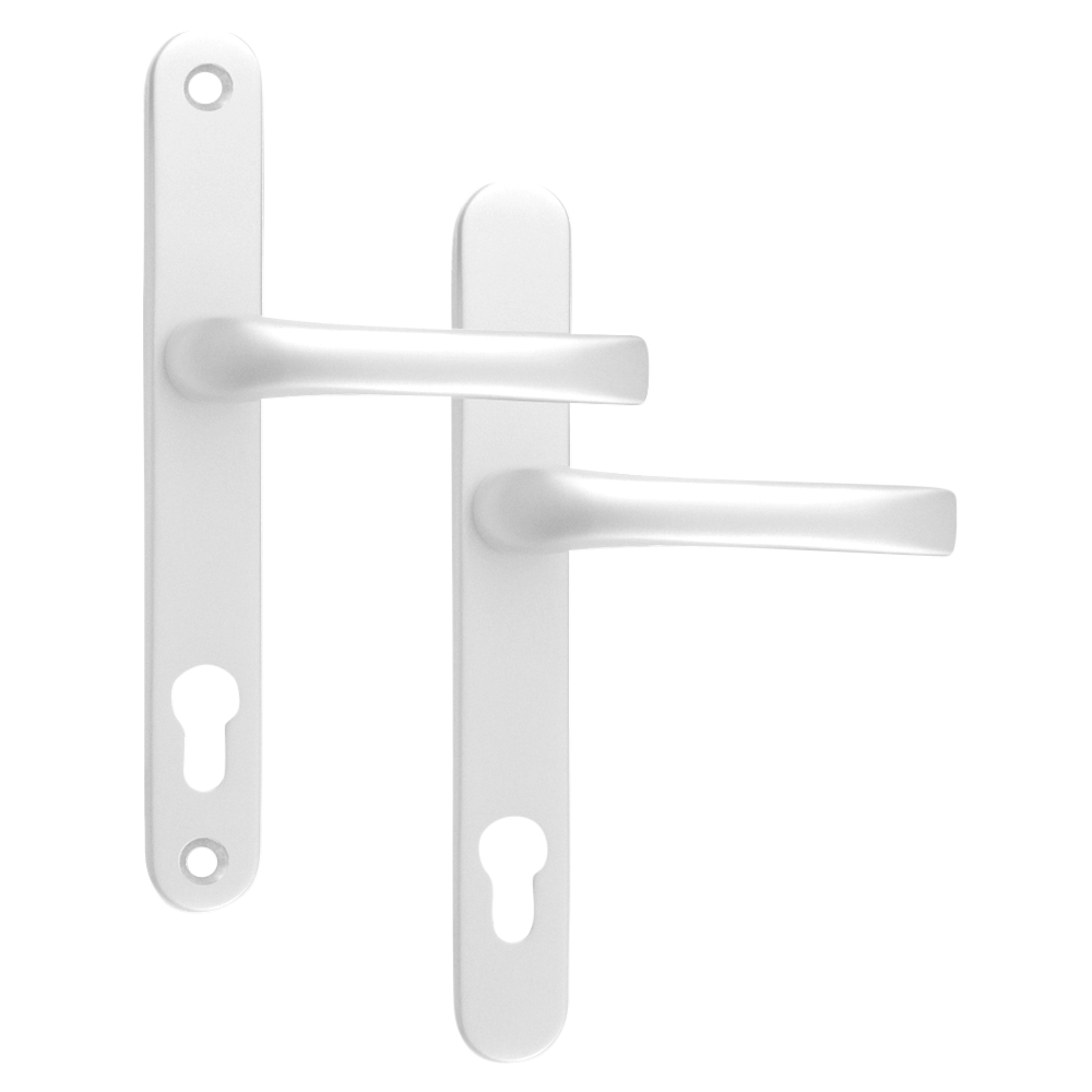 MILA Prolinea 92 Lever/Lever UPVC Furniture - 240mm Backplate White