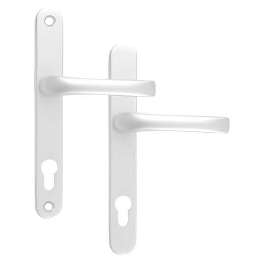 MILA Prolinea 92 Lever/Lever UPVC Furniture - 240mm Backplate White