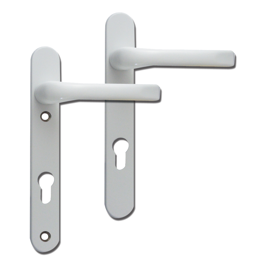 MILA Prolinea 92 Lever/Lever UPVC Furniture - 220mm Backplate White