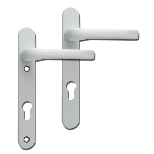 MILA Prolinea 92 Lever/Lever UPVC Furniture - 220mm Backplate White