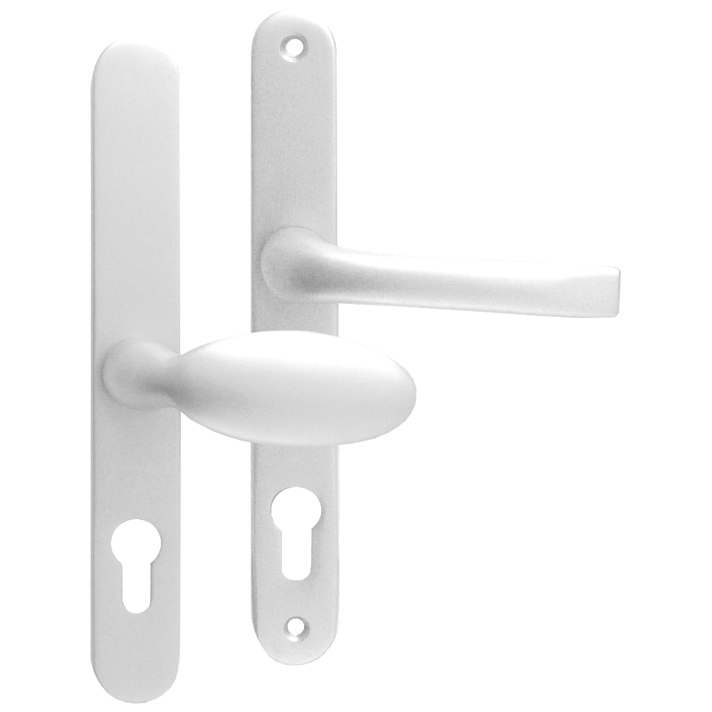 MILA Prolinea 92/62 Offset Lever/Pad UPVC Furniture - 240mm Backplate White