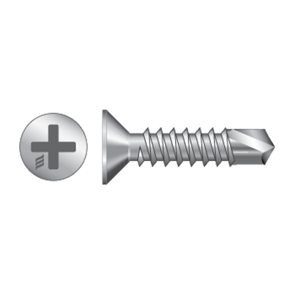 RAPIERSTAR Self Drill Screws For Reinforced UPVC - Countersunk 3.9mm x 25mm Qty 1000 - Zinc Plated