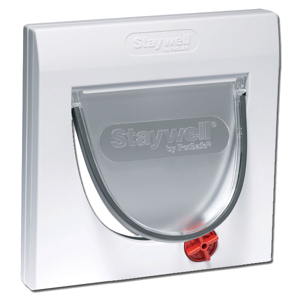 STAYWELL Pet Door 4 Way Lock 900 Series Cat Flap 224mm X 224mm - White