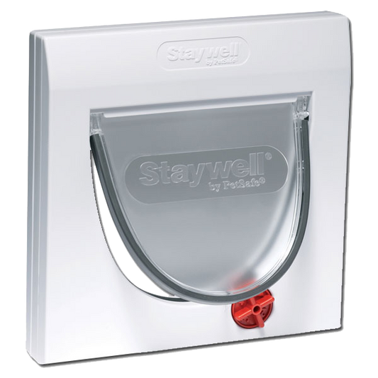 STAYWELL Pet Door 4 Way Lock 900 Series Cat Flap 224mm X 224mm - White