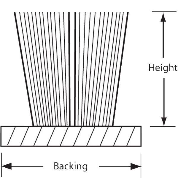 POLYBOND Pile Brush Seal 5.5mm High 4.8mm Backing 100m