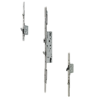 DOORMASTER Professional Lever Operated Latch & Hook - 2 Adjustable Hooks 2 Rollers (UPVC Door) 45/92