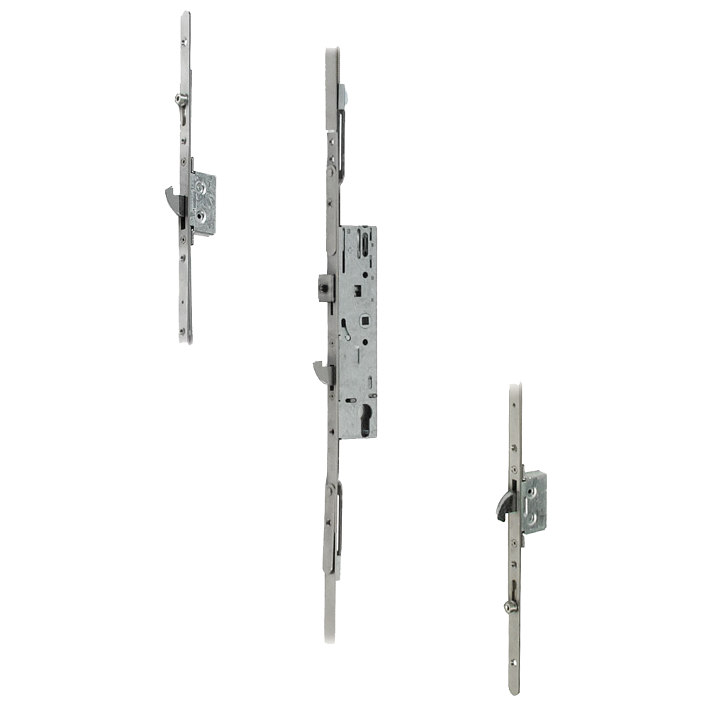 DOORMASTER Professional Lever Operated Latch & Hook - 2 Adjustable Hooks 2 Rollers (UPVC Door) 35/92