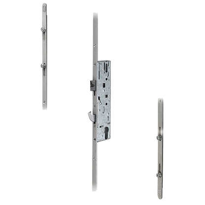 DOORMASTER Universal Lever Operated Latch & Hook - 2 Adjustable Rollers 2 Mushroom (UPVC Door) 45/92