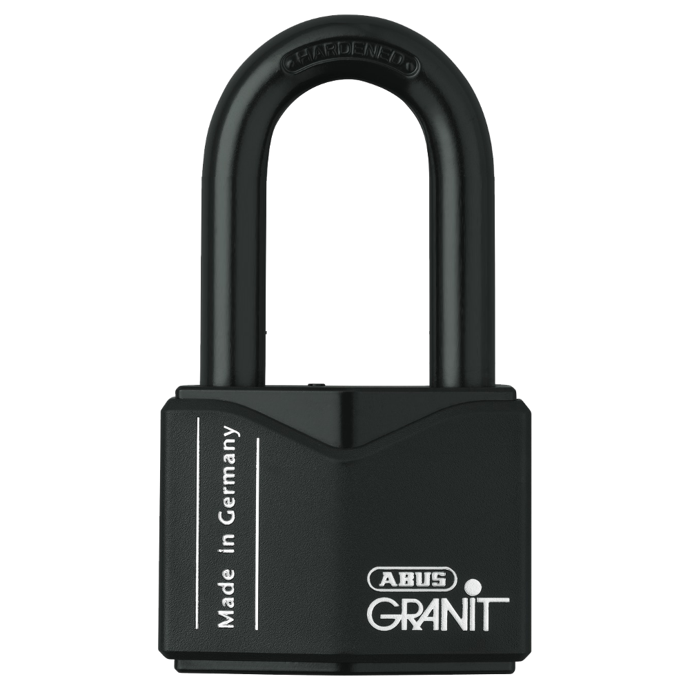 ABUS 37 Series Granit Plus Mechanism Solid Steel Rekeyable Long Shackle Padlock 77mm 37RK/70HB100 - Hardened Steel