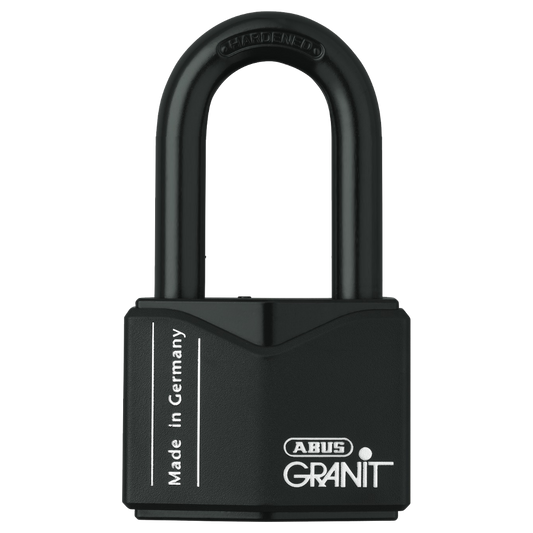 ABUS 37 Series Granit Plus Mechanism Solid Steel Rekeyable Long Shackle Padlock 77mm 37RK/70HB100 - Hardened Steel