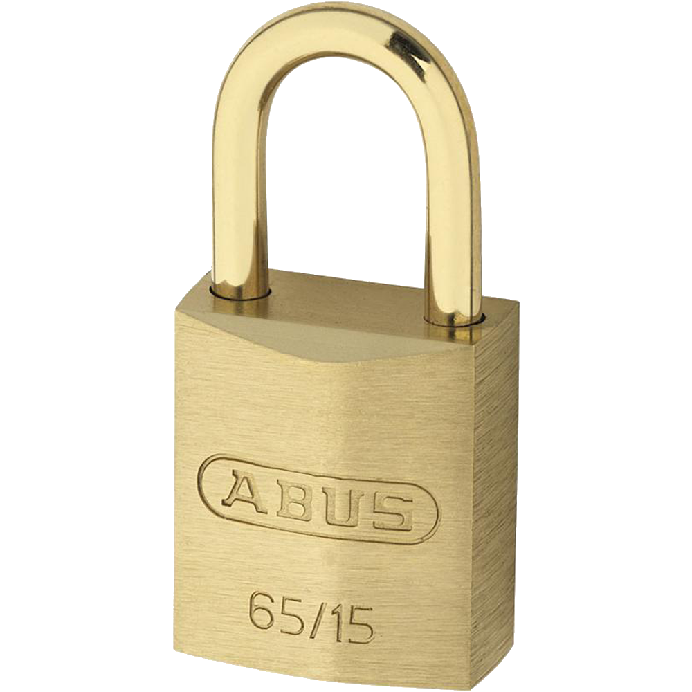 ABUS 65 Series Brass Open Shackle Padlock 16mm Keyed To Differ 65/15 Pro - Brass