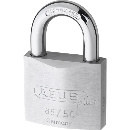 ABUS 88 Series Plus Rekeyable Brass Open Shackle Padlock 50mm Keyed to Differ 88RK/50 Pro - Brass