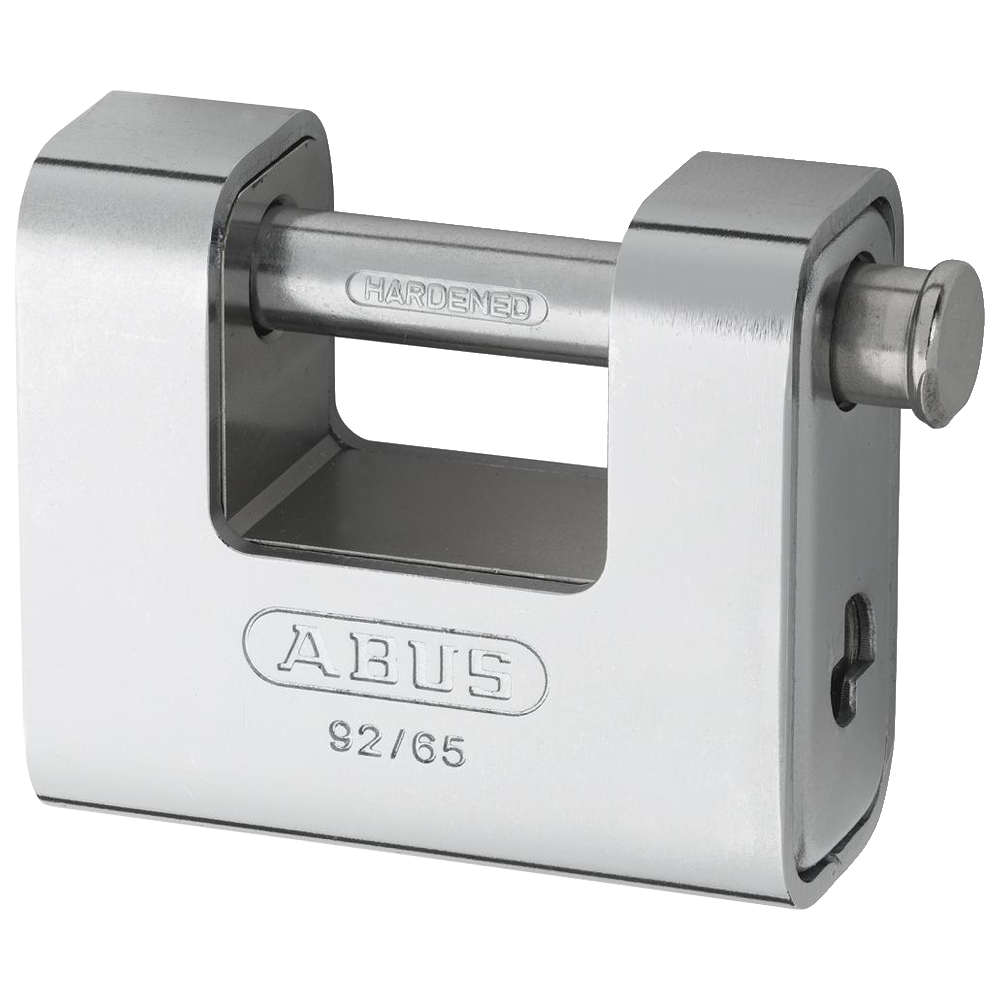 ABUS 92 Series Steel Clad Brass Sliding Shackle Shutter Padlock 67mm Keyed To Differ 92/65 Pro - Hardened Steel