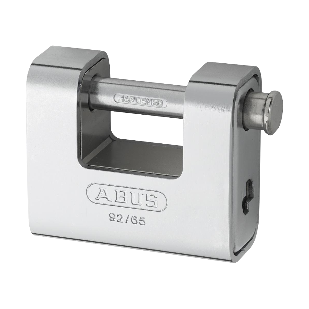 ABUS 92 Series Steel Clad Brass Sliding Shackle Shutter Padlock 78mm Keyed To Differ 92/80 - Hardened Steel