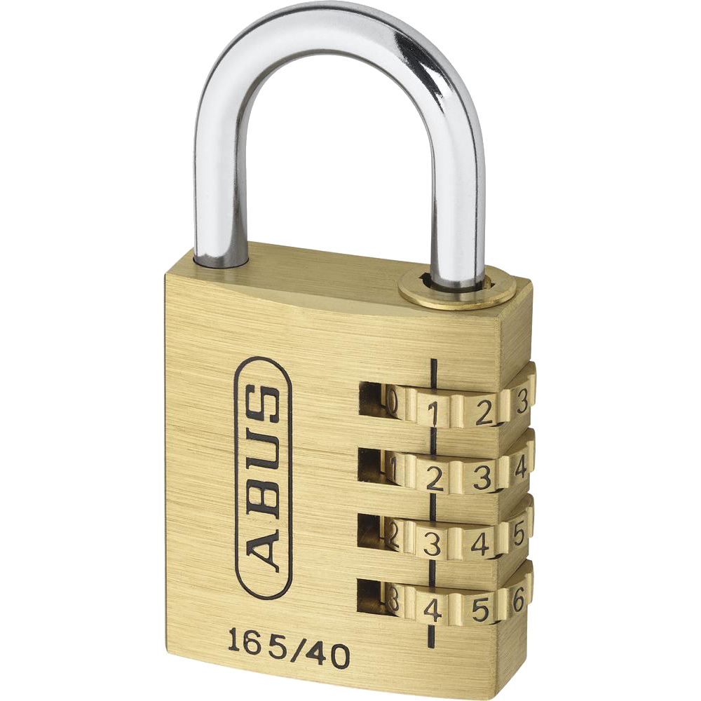 ABUS 165 Series Brass Combination Open Shackle Padlock 40mm 165/40 Pro - Steel