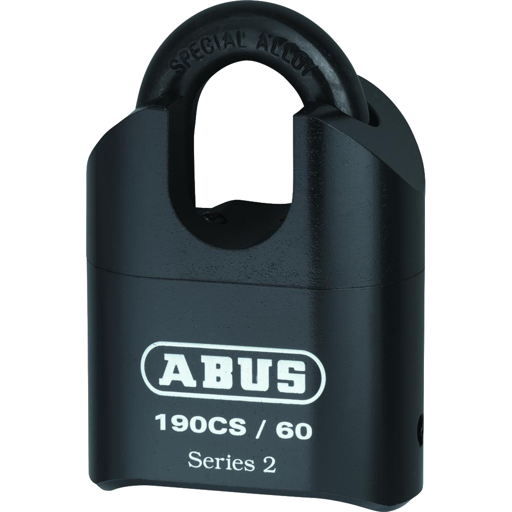 ABUS 190 Series Heavy Duty Combination Closed Shackle Padlock 62mm 190CS/60 Pro - Black Chrome