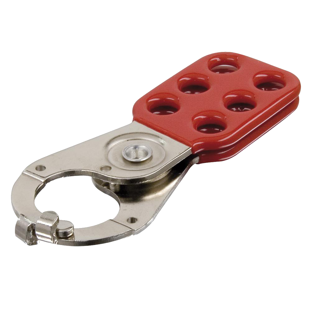 ABUS 800 Series Lock Off Hasp With Safety Clamp 1 Inch Red 801