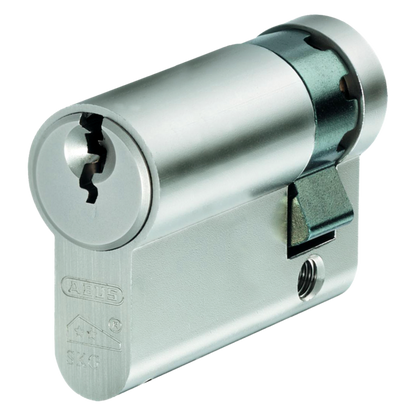 ABUS E60 Series Euro Half NP KD Cylinder 50mm 40/10 Keyed To Differ - Nickel Plated