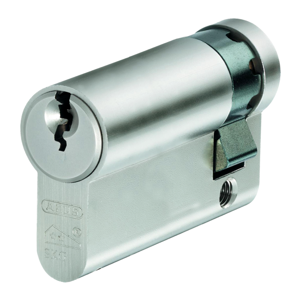 ABUS E60 Series Euro Half NP KD Cylinder 55mm 45/10 Keyed To Differ - Nickel Plated