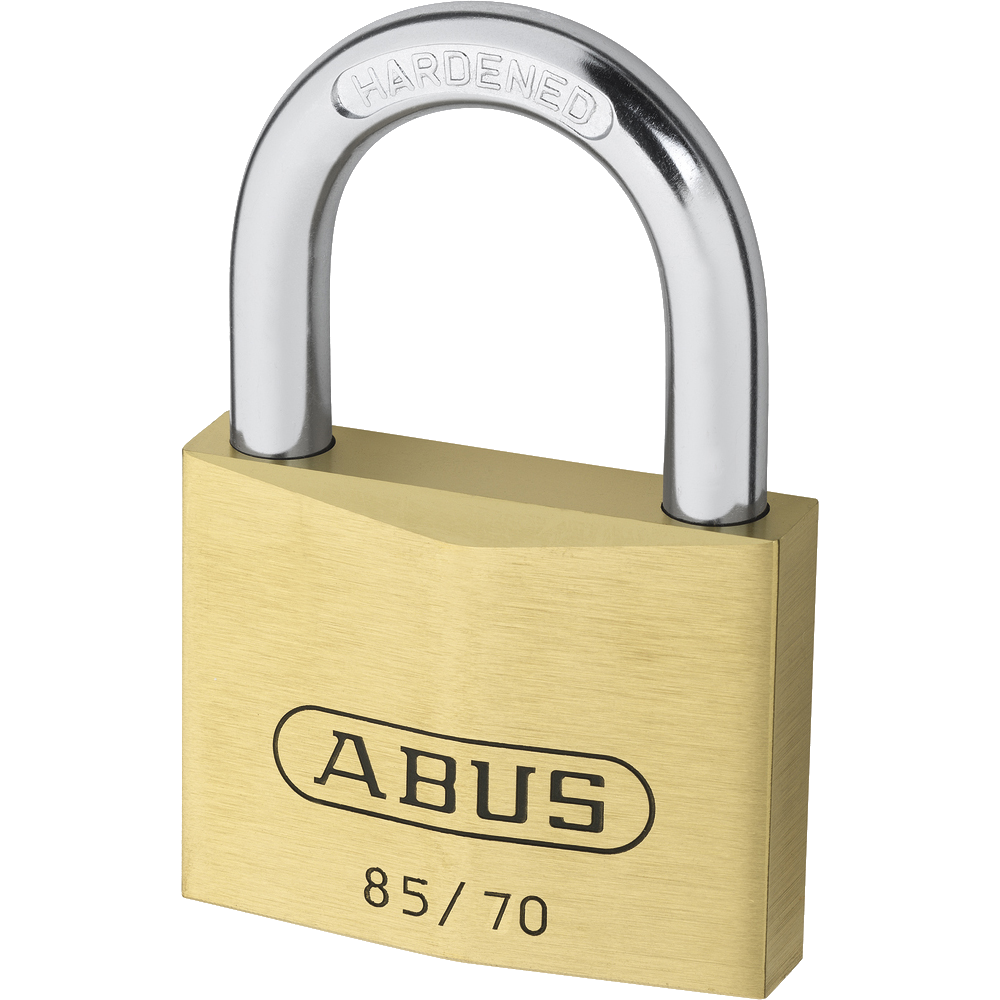 ABUS 85 Series Brass Open Shackle Padlock 69mm Keyed To Differ 85/70 - Brass