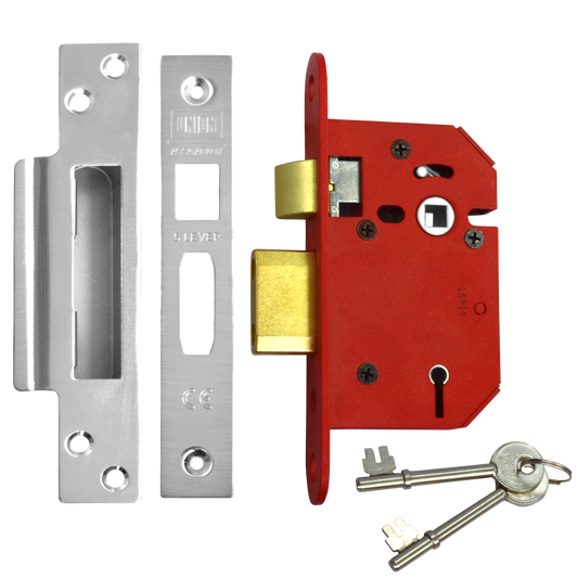 UNION J2205 StrongBOLT 5 Lever Sashlock 64mm Keyed To Differ Pro - Stainless Steel