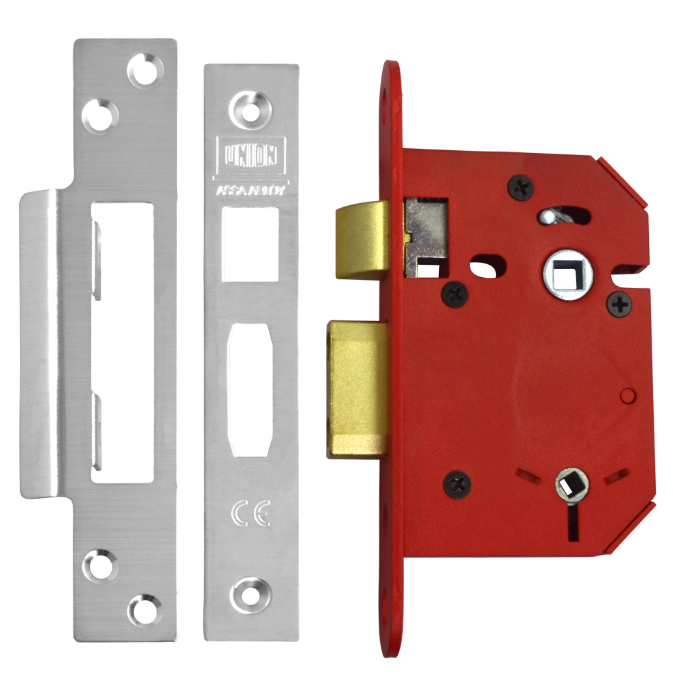 UNION J22WCS StrongBOLT Bathroom Lock 75mm - Stainless Steel