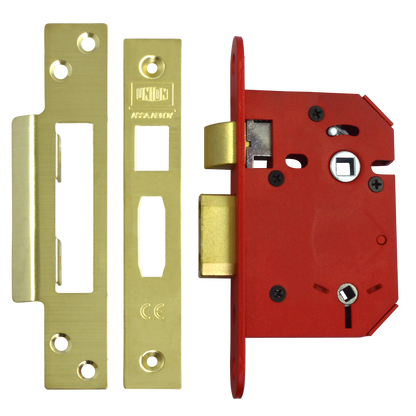 UNION J22WCS StrongBOLT Bathroom Lock 75mm Pro - Polished Brass