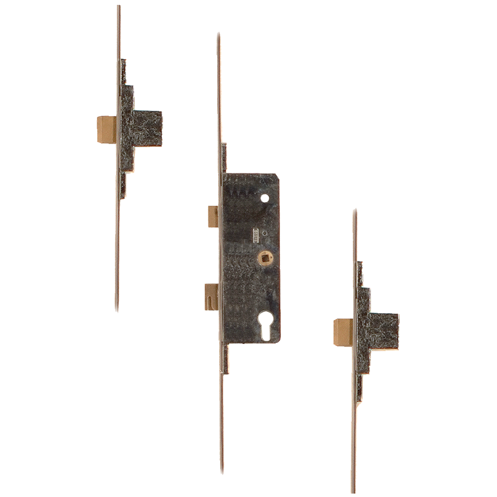 FULLEX SL16 Lever Operated Latch & Deadbolt Split Spindle - 2 Dead Bolt 55/68 20mm Radius Faceplate