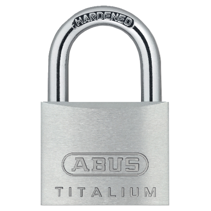 ABUS Titalium 64TI Series Open Shackle Padlock 20mm Keyed To Differ 64TI/20 Pro - Silver