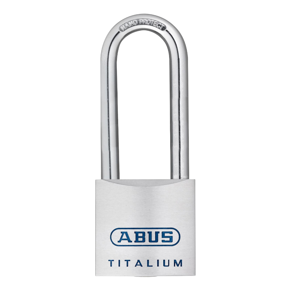 ABUS Titalium 80TI Series Long Shackle Padlock 40mm Keyed To Differ 40mm Shackle 80TI/40HB40 Pro - Silver