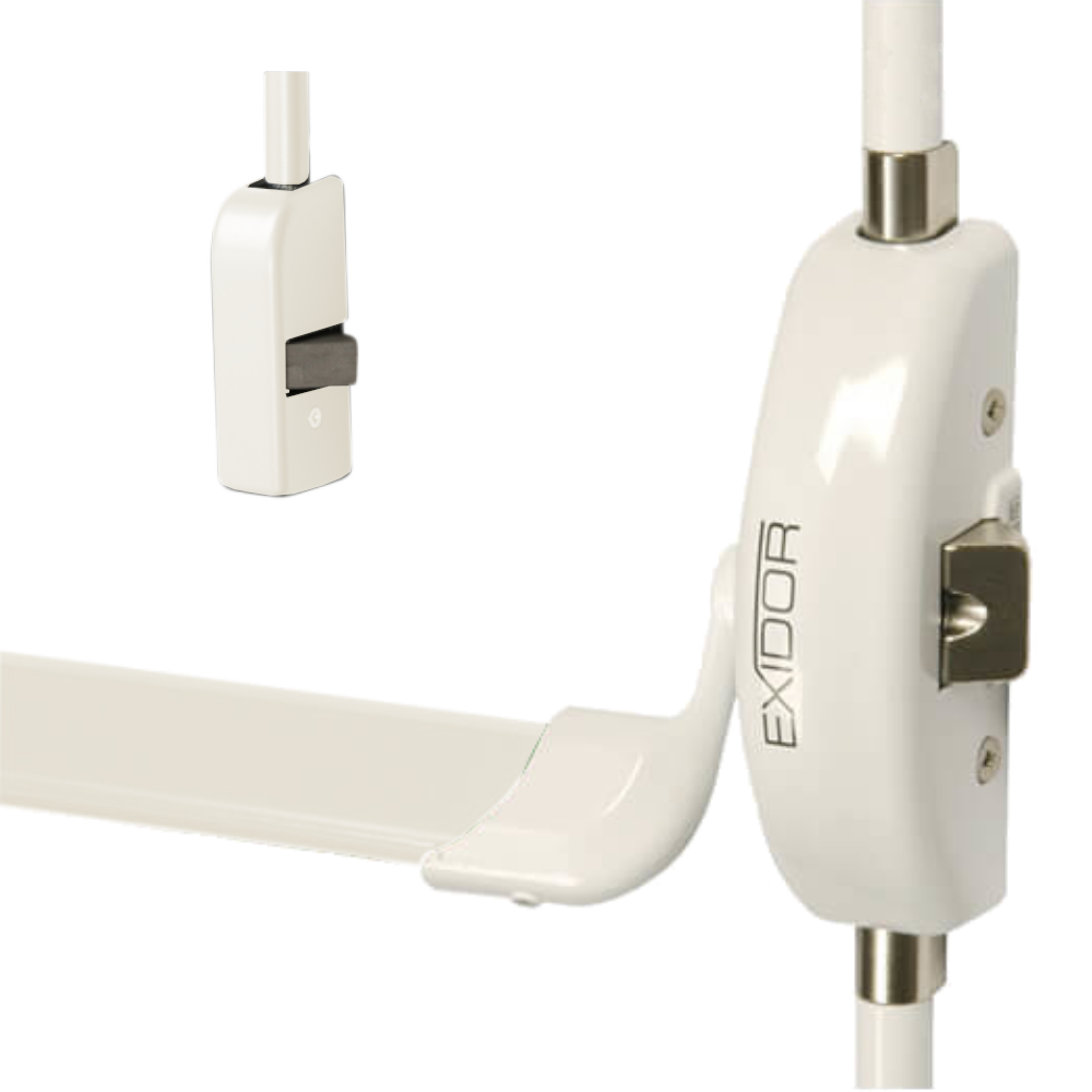 EXIDOR 523 3 Point Horizontal Pullman UPVC Door Panic Bolt Bar - White