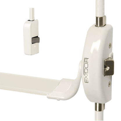 EXIDOR 523 3 Point Horizontal Pullman UPVC Door Panic Bolt Bar - White