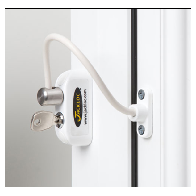 JACKLOC Pro-5 Lockable Cable Window Lock White