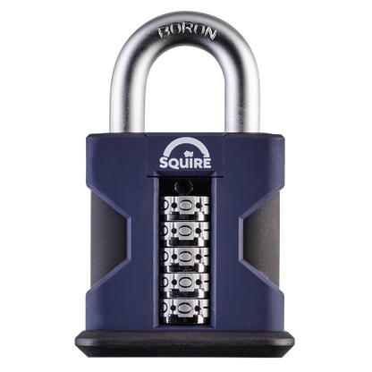 SQUIRE SS50 Stronghold Open Shackle Recodable Combination Padlock 50mm Open Shackle Pro - Boron Alloy Steel