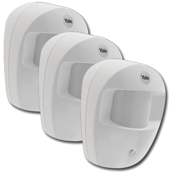 YALE EF-PETPIR Easy Fit Wirefree Pet Friendly PIR Detector Set of 3