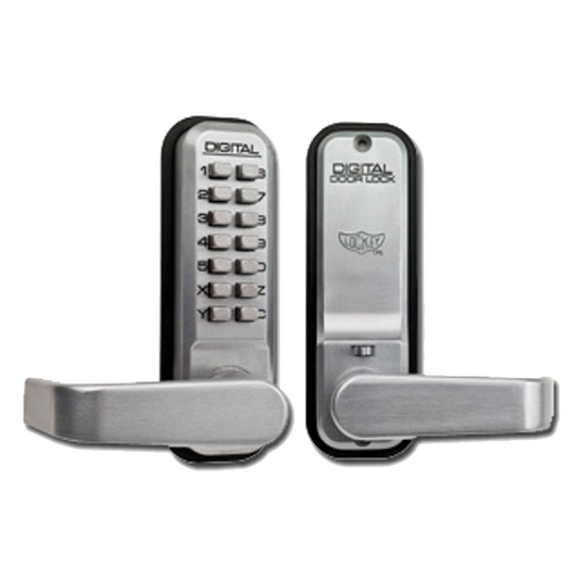 LOCKEY 2835 Series Digital Lock With Holdback Satin Chrome