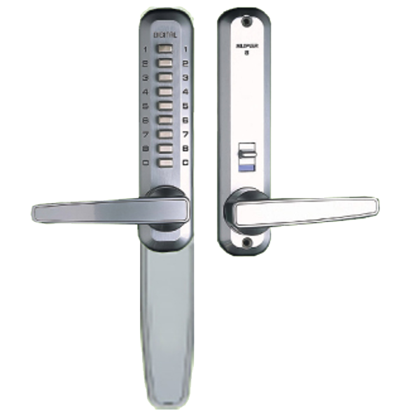 LOCKEY Super 8 Narrow Style Digital Lock 7070 Blank Plate - Satin Chrome