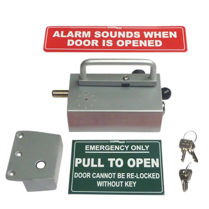 COOPERBOLT Alarmed Door Bolt 104 Series Key Switch - Silver