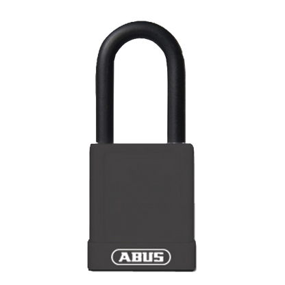 ABUS 74 Series Lock Out Tag Out Coloured Aluminium Padlock Black