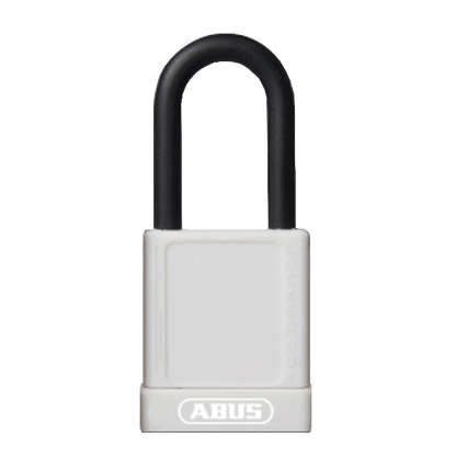 ABUS 74 Series Lock Out Tag Out Coloured Aluminium Padlock White