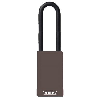 ABUS 74HB Series Long Shackle Lock Out Tag Out Coloured Aluminium Padlock Brown