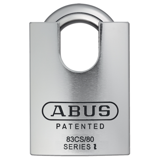 ABUS 83CS/80 Series CEN6 Steel Closed Shackle Padlock Without Cylinder 80mm 83CS/80 - Nano Plated Hardened Steel