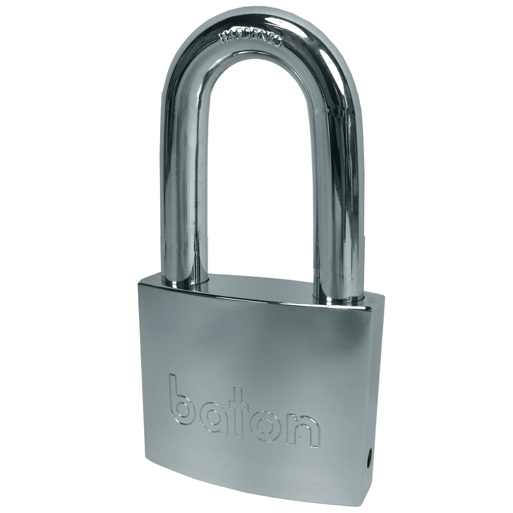 BATON LOCK 6020 Series Long Shackle Brass Padlock With Disc Mechanism 55mm Keyed To Differ - Hardened Steel