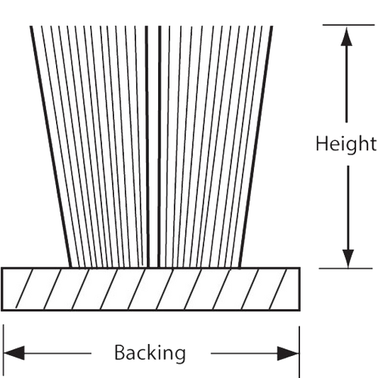 POLYBOND Pile Brush Seal 7mm High 6.9mm Backing 1m - Grey